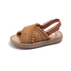 Girls’ Summer Beach Shoes – Ethnic Style Casual Sandals, Soft Sole Retro Princess Fashion Shoes for Kids, New Summer Collection