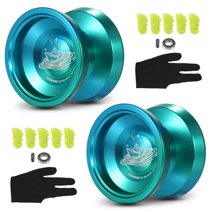 LESHARE Yoyo Ball - Aluminum Trick Yo-Yo with Bearing, Strings, and Gloves, Competitive Classic Toy Gift