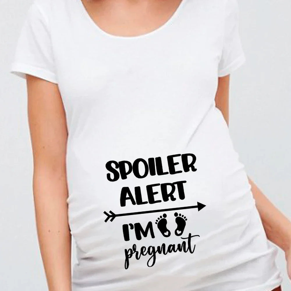 Women Pregnancy T-shirt It's A Girl Baby Print Pregnant Maternity T-shirts Funny Pregnant Women Summer Tees Tops