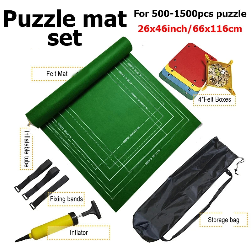 Puzzle Storage Blanket, Children Puzzle Toy, Multiple Specifications with Bag, Portable Parent-Child Early Education Gift, TMZ