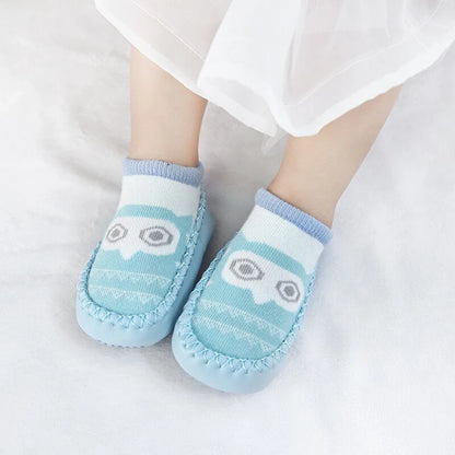 Baby Socks Slippers with Rubber Soles for Infant Newborn Children Anti-Slip Soft Sole Toddler Indoor Shoes