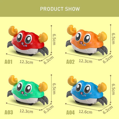 Inertial Crawling Crab Baby Sensory Toy, Cartoon Cute Toddler Interactive Montessori Walking Toy Gift for Ages 1 to 3 Years