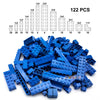 122PCS DIY Building Blocks Set – 12 Size Thick Figures, Creative Educational Plastic Bricks, Compatible with 3001 for Children