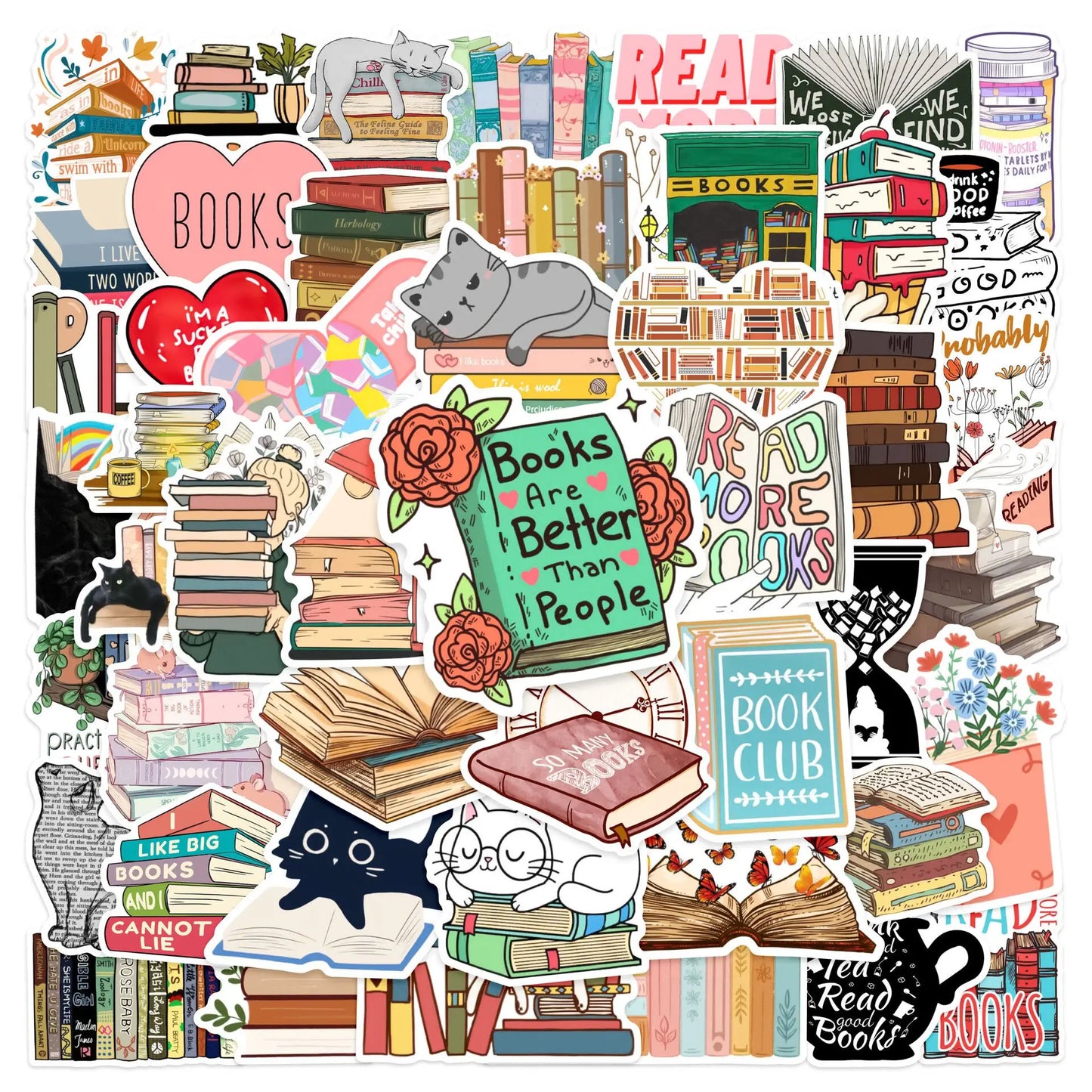 10/50/100pcs Dark Romance Bookish Stickers – Aesthetic Decals for Kindle, iPad, Phones, Laptops, and Diaries