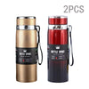 Trebalena 1000ml (34 fl oz) Stainless Steel Vacuum Thermos — Double-Wall Insulated Leakproof Travel Coffee & Tea Bottle