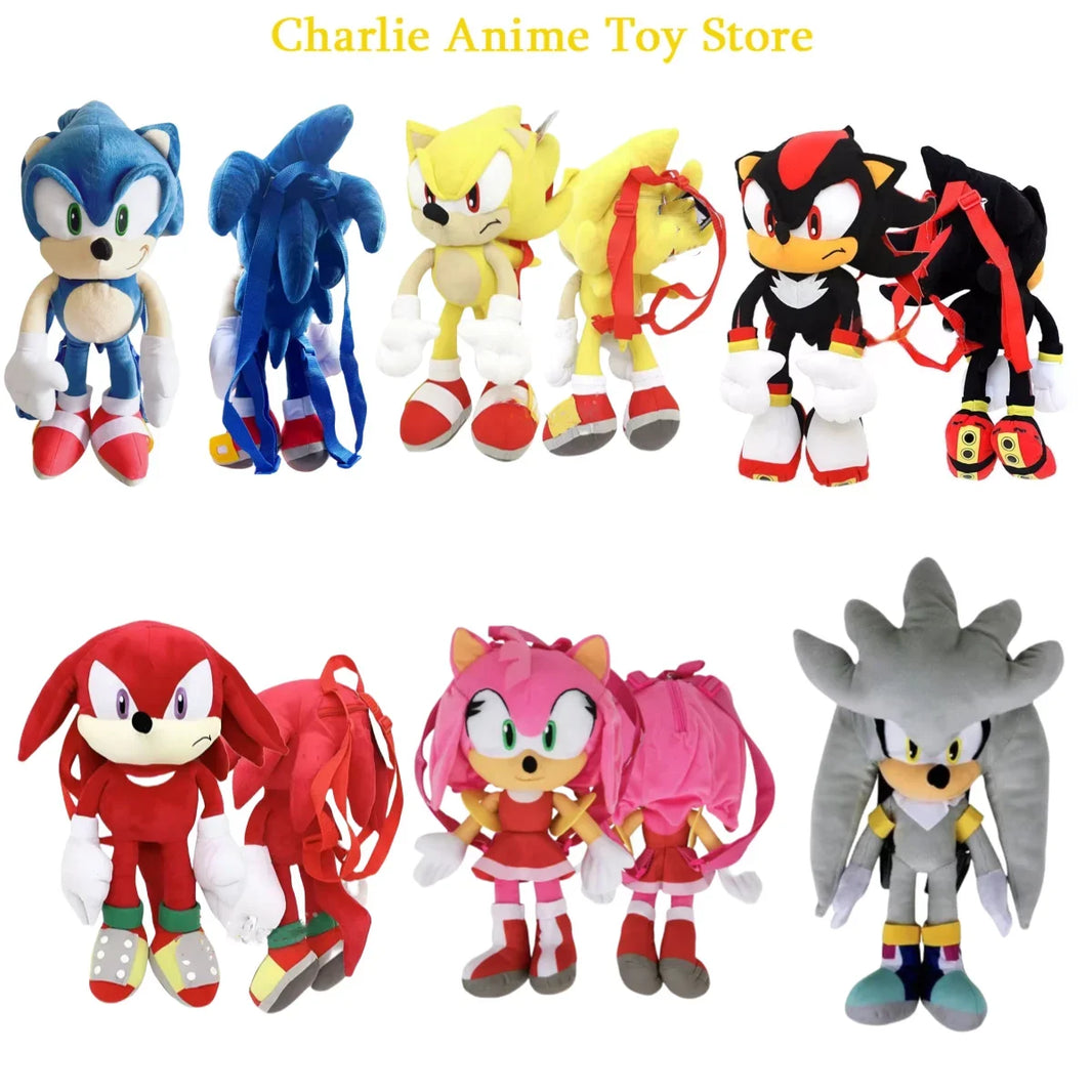 6-Style Plush Backpack – Classic Game Character Black Shadow Soft Toy with Small Capacity for Kids