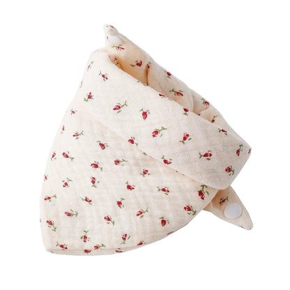 Baby Bandana Bibs | Muslin Drooling Bib for Infants 0-1 Year | High Absorbent Teething & Soothe Towel | Stylish Floral Design - Kidzy Market