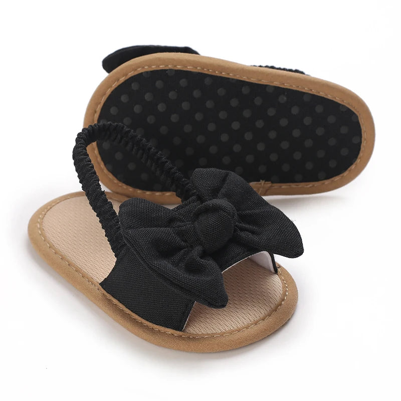 Infant Non-Slip First Walkers – 0-18 Months Baby Girls Sweet Flower Sandals, Soft Sole Flat Princess Dress Shoes