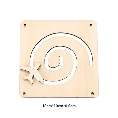 Baby Montessori Wooden Busy Board – Animal, Guinea Pig, Dinosaur, Clock, and Pattern Pairing Educational Toy for Children Gift