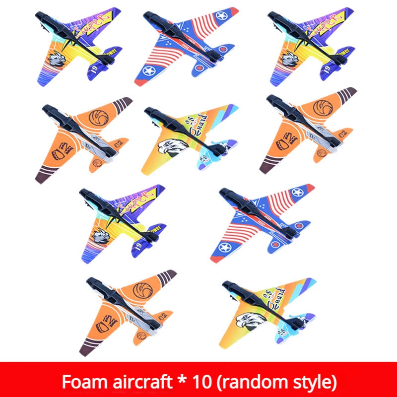 Foam Airplane Launcher Toy for Kids — Outdoor Flying Glider Plane, Parent-Child Play, Ages 4+