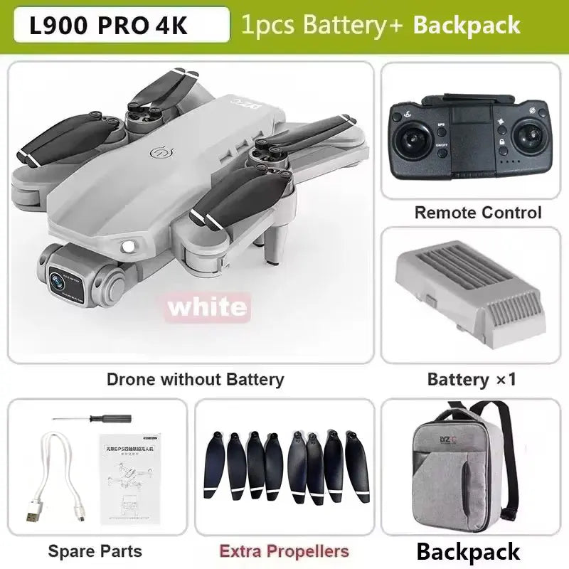 L900 Pro SE Max GPS Drone – 4K Dual HD Camera 5G WiFi FPV Quadcopter with Obstacle Avoidance