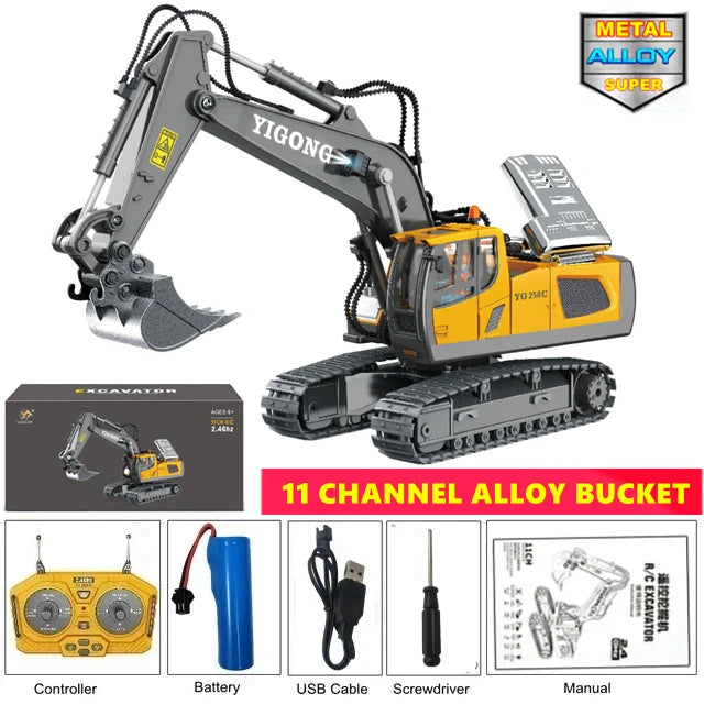 4WD Remote Control Excavator RC Dump Truck Crawler Bulldozer Construction Toy