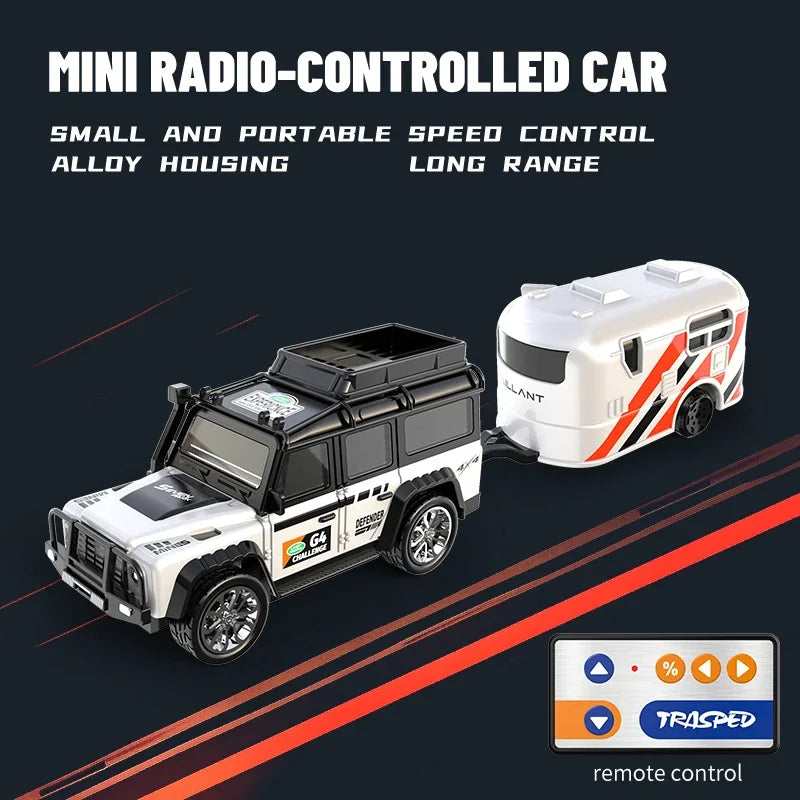 Mini 1/64 Alloy RC Car with 60-Minute Run Time