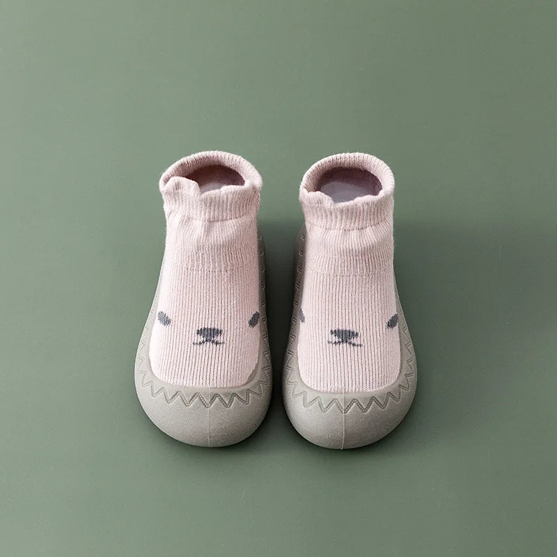 Baby Socks Shoes – Cute Cartoon Boy & Girl Infant Shoes, Soft Rubber Sole First Walker Booties for Toddlers