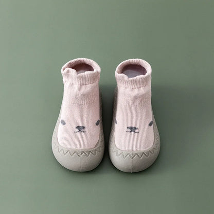 Baby Socks Shoes – Cute Cartoon Boy & Girl Infant Shoes, Soft Rubber Sole First Walker Booties for Toddlers