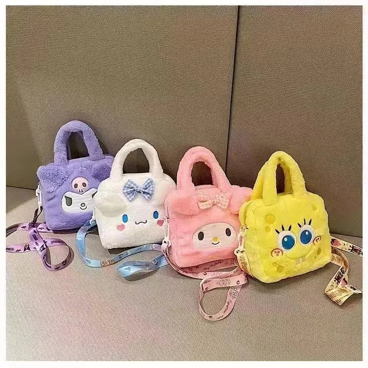 Cartoon Melody Cute SpongeBob SquarePants & Yugui Dog Plush Backpack for Kids - Adorable Kids Backpack - Kidzy Market