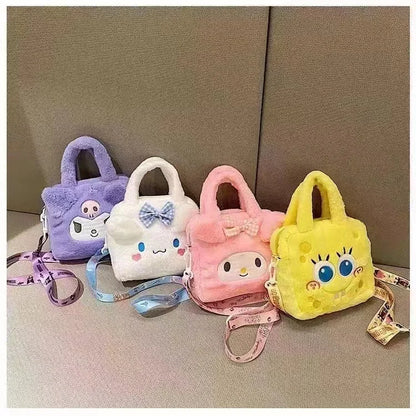 Cartoon Melody Cute SpongeBob SquarePants & Yugui Dog Plush Backpack for Kids - Adorable Kids Backpack - Kidzy Market