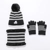 IYEAL Winter Children’s Warm Knitted Hat, Scarf & Gloves Set – Soft Velvet Lined Kids Winter Knitted Accessories for Boys & Girls