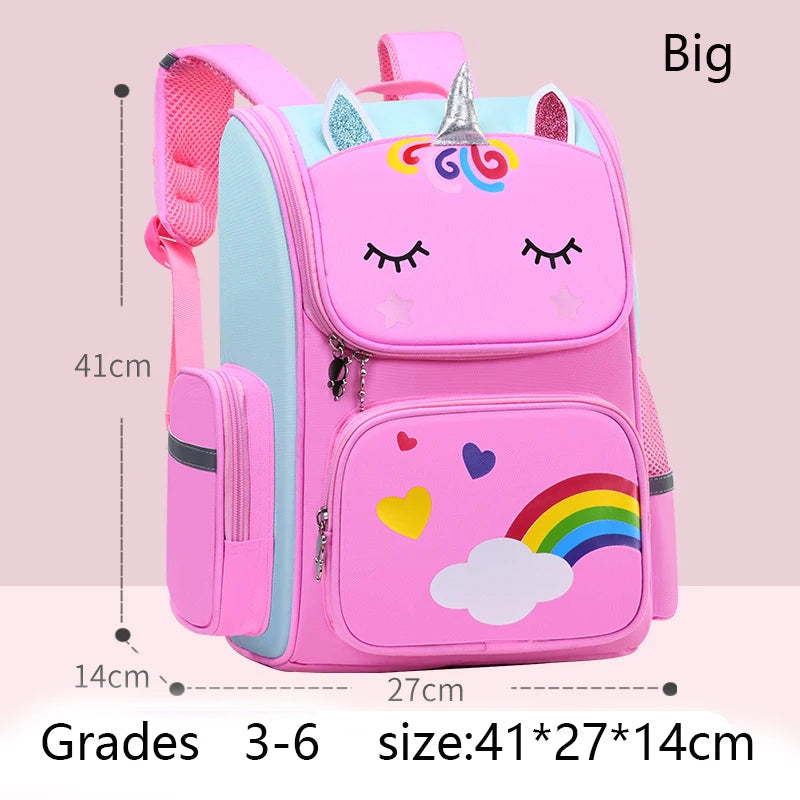 Unicorn Kid Backpack for Girls – Rainbow Eyes Bookbag, Teen School Bag for Traveling, Waterproof Mochilas - Kidzy Market