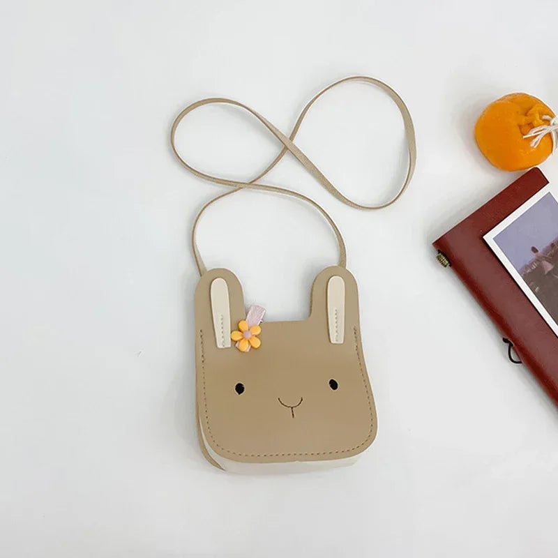 Cute Cartoon Animal PU Leather Shoulder Bag – Bear & Bunny Crossbody Messenger Bag for Kids, Toddler Girl & Boy Purse - Kidzy Market