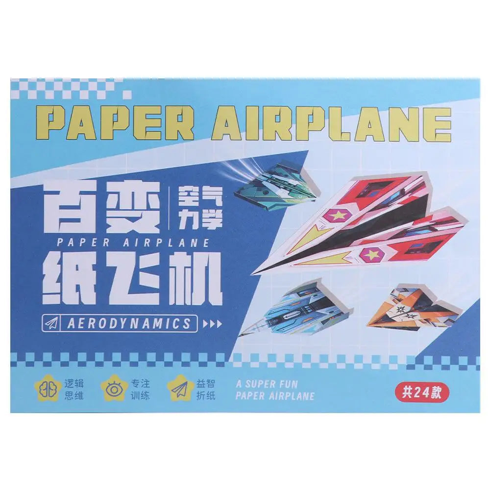 Handmade Colored Paper Set Art Learning Airplane Origami Cartoon 3D Versatile Paper Aircraft Toy
