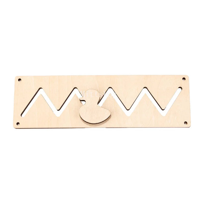 Montessori Busy Board DIY Wood Accessories – Early Learning Ball, Calculation, Bulldozer, Castle, Helicopter Educational Toy for Children Gifts