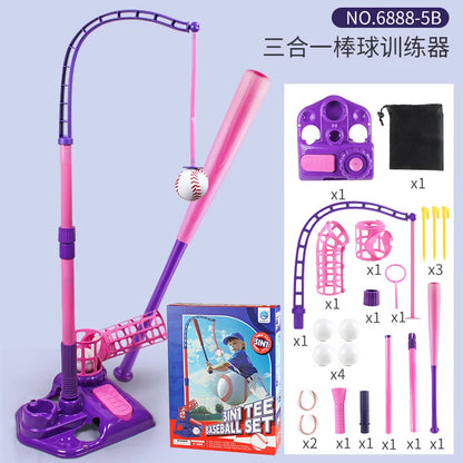 3-in-1 TEE Baseball Set – Outdoor Sports Training Machine, Parent-Child Interactive Toy for Kids