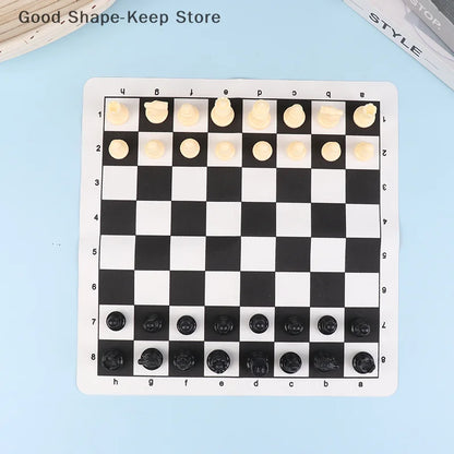 Plastic Chess Pieces with 35 cm (13.78 in) Chessboard Medieval Chess Set 65 mm Games