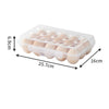 Plastic Egg Holder Storage Box - Portable Egg Organizer with Lid for Fridge and Outdoor Use
