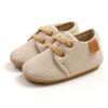 Meckior Baby Shoes Retro Leather Boy Girl Multicolor Toddler Rubber Sole Anti-Slip First Walkers Infant Shoes