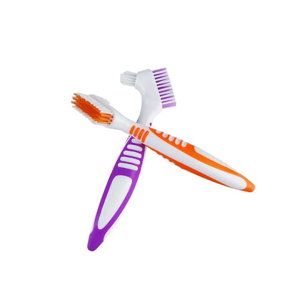10Pcs Denture Cleaning Brushes, Multi-Layered Bristles, Non-Slip Ergonomic Rubber Handle for Oral Care