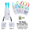 DIY Graffiti Coloring Bags with Markers – Non-Woven Art and Craft Gift Bags for Kids