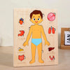 Montessori Wooden Human Body Puzzle Learning Board – Educational Anatomy Toy for Preschoolers & Kids (22.8 x 18 cm / 8.98 x 7.09 in)