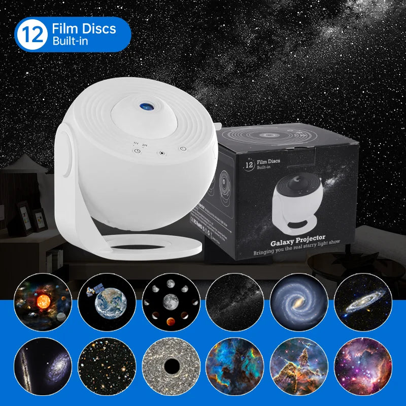 Night Light Galaxy Projector 360° Rotating Starry Sky Planetarium Lamp for Kids Bedroom Gift