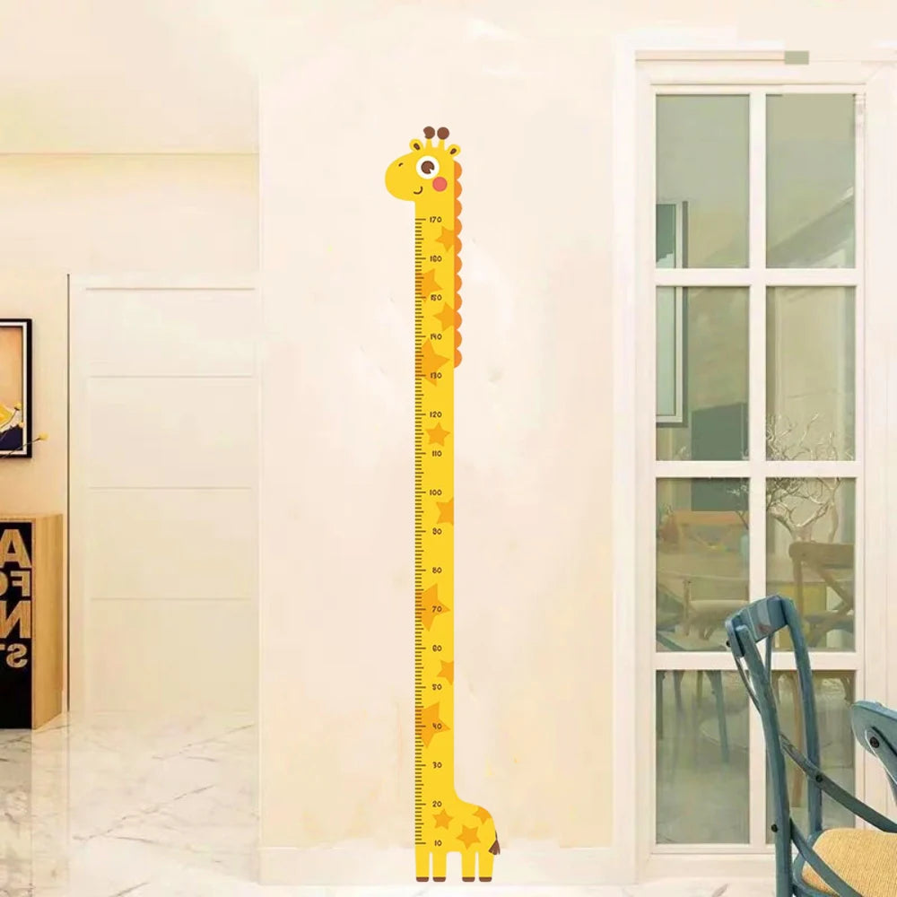 Cartoon Growth Chart Wall Sticker - Unicorn, Dinosaur & Giraffe Height Ruler for Kids Room, Nursery & Kindergarten - Removable Peel-and-Stick Decal – view 9