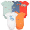 5PCS Baby Bodysuit Set – 100% Cotton Short Sleeve Onesies for Boys & Girls (6-24 Months)