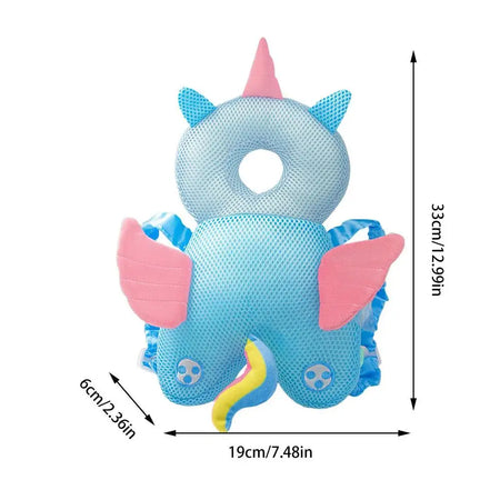 Baby Head Protector – Toddler Safety Cushion with Cartoon Turtle Backpack, Soft Cotton Fall Protection Pad
