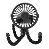 Octopus Stroller Fan USB Rechargeable Bladeless Folding Silent Mini Fan for Baby, Desk & Outdoor
