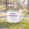 Thank You Teacher Enamel Coffee Mug – 'Without Teachers Like You' Printed Coffee Cup, 3.14 x 3.35 in (8 x 8.5 cm) Teacher Gift