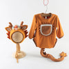 Baby Photography Clothes Set Soft Fabric Sewing Dragon Outfit Baby Boy Romper and Hat Newborn Photography Props