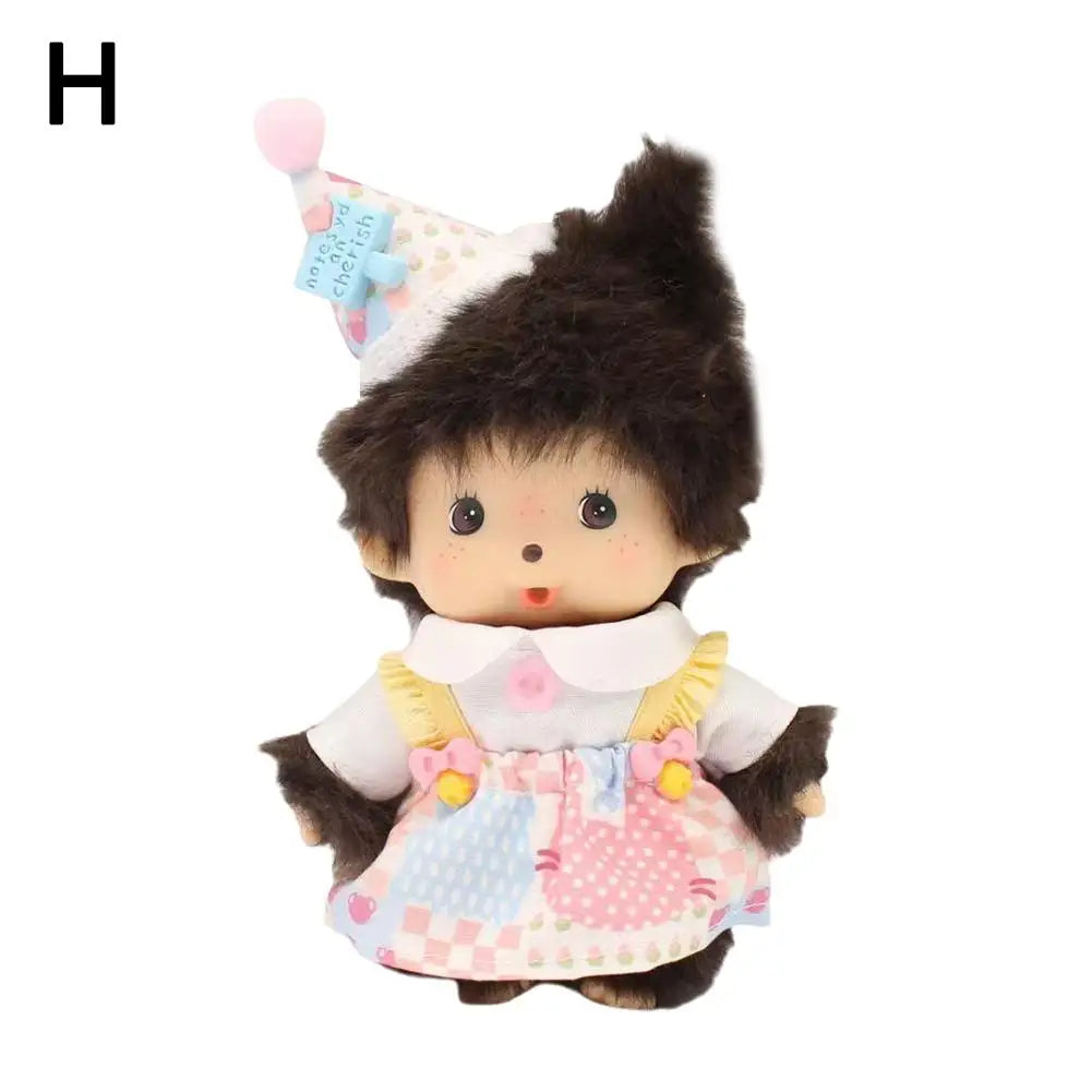 15cm Kawaii Mochi Monkey Plush Doll, PP Cotton Hand Puppet Bag Pendant Charm Toy