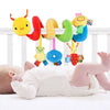 Newborn Soothing Bed Rattle with Teething Toy, Small Animal Bed Bell and Hand Puppet