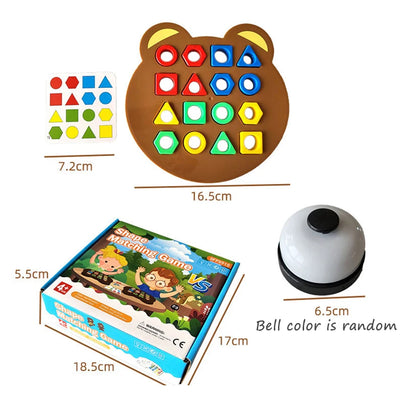 Children Matching Puzzle Toys, Colors & Geometric Shape Jigsaw, Board Games, Early Educational Interaction Toy for Kids, Battle Games