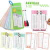Wipeable Math Training Cards – Addition, Subtraction, Multiplication, Division for Kids Math Practice, Montessori Teaching Aid