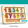 Wooden Magnetic Color & Number Maze Dinosaur Counting Toy – Montessori Toddler Learning Puzzle for Fine Motor Skills & Travel