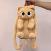 16-Inch Kawaii Big Eyes Cat Plush Backpack – Cute Large Capacity Soft Toy Bag for Boys, Girls, and Women