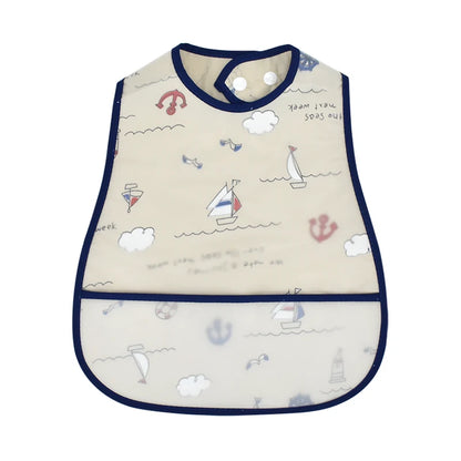 2023 New Cartoon Pattern EVA Waterproof Baby Bibs – Adjustable Feeding Apron with Pocket for Kids, Baby Burp Cloths - Kidzy Market