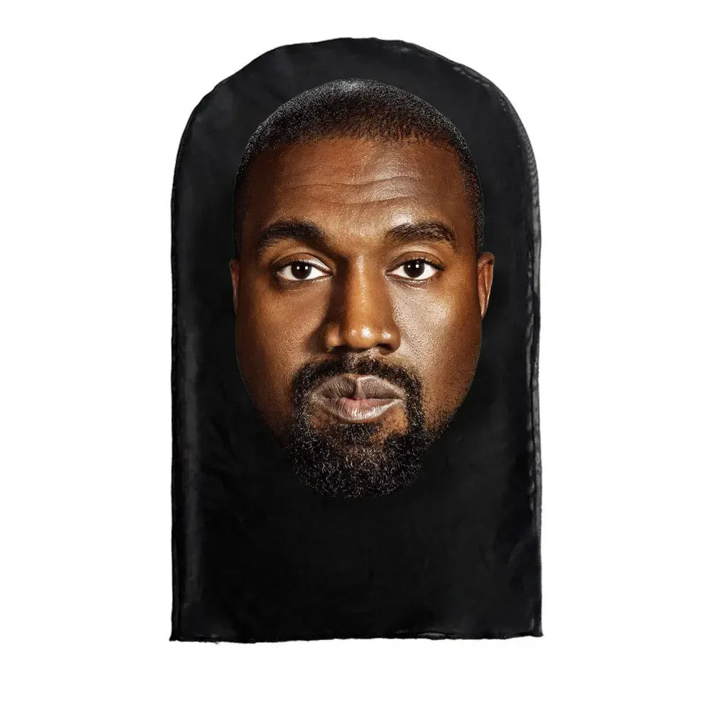 3D Printed Kanye-Style Elastic Mesh Full-Face Balaclava Mask – Unisex Cosplay & Hip Hop Headwear (1-Pack)