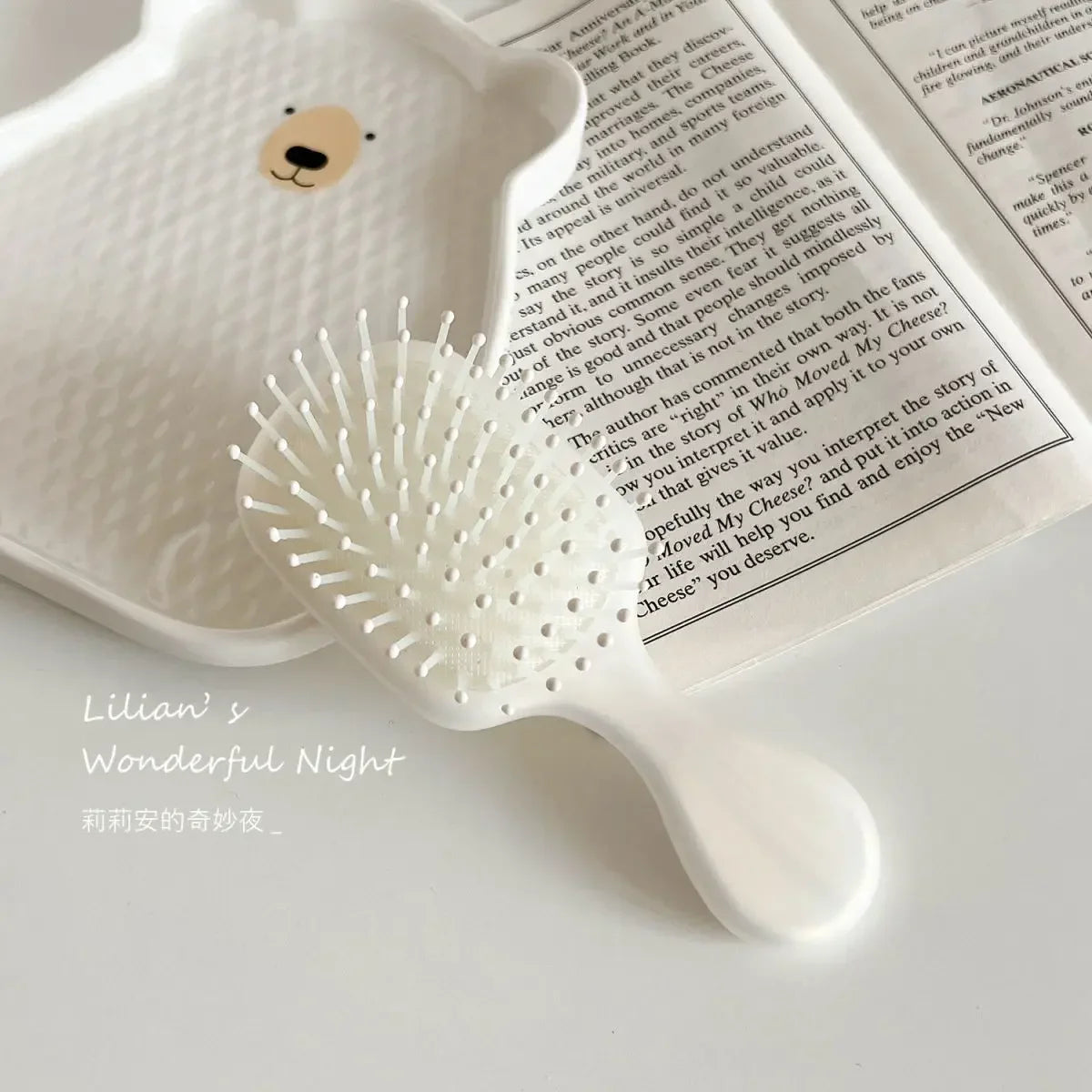 1 Piece Small Toddler Girl Hair Brush - Solid Color Massage Air Cushion Comb for Kids - Lovely Hair Care Tool