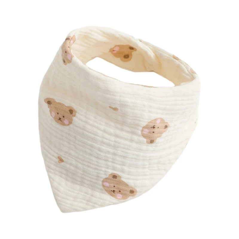 Baby Bandana Bibs | Muslin Drooling Bib for Infants 0-1 Year | High Absorbent Teething & Soothe Towel | Stylish Floral Design - Kidzy Market